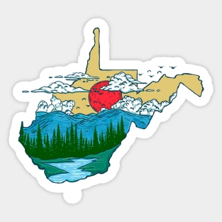 West Virginia Pride Outdoors Nature & Mountains Hiking Sticker